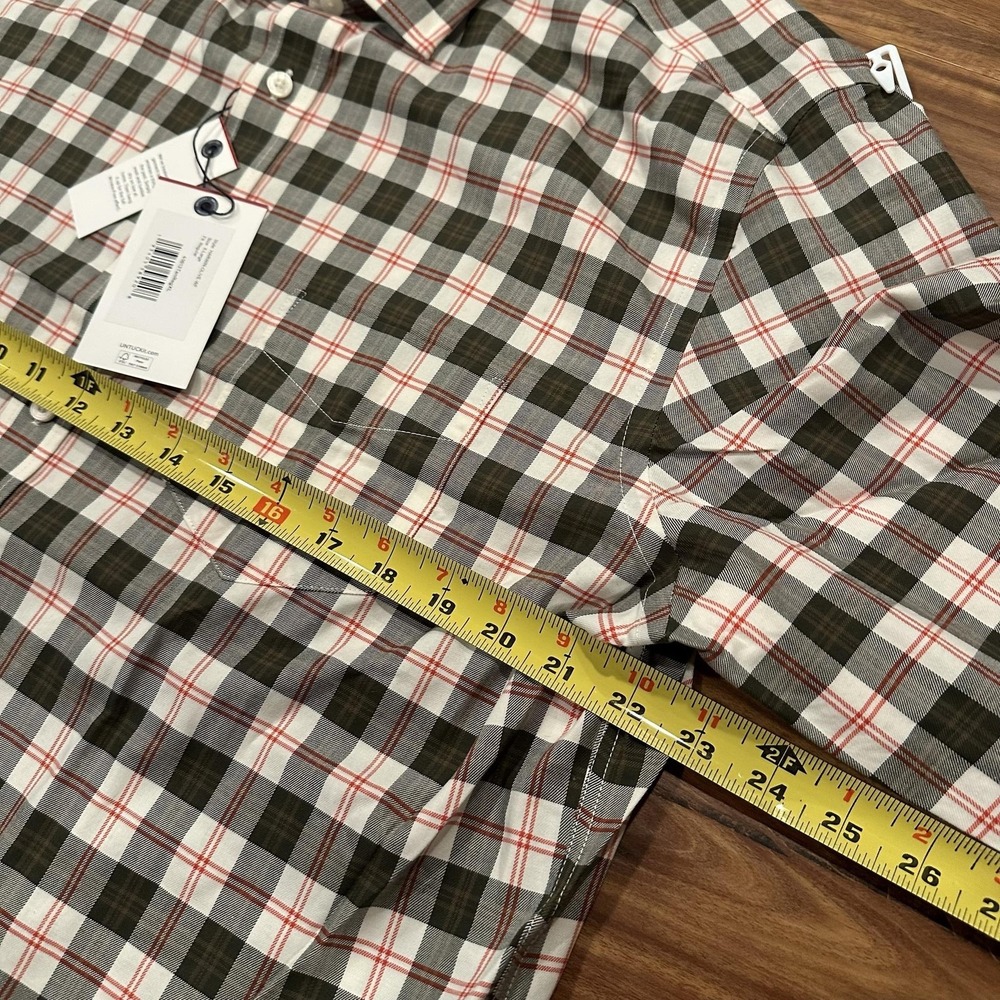 UNTUCKit Shirt Mens XL Multicolor Plaid Harwin Wrinkle Free Button Front Cotton - Picture 8 of 9